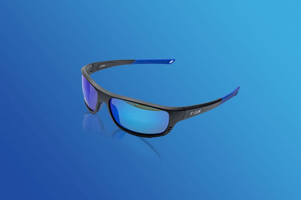 Fisk Blue Mineral Glass Polarized Sunglasses